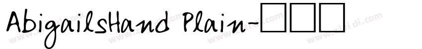 AbigailsHand Plain字体转换